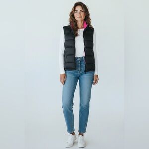 Reversible Black and Pink Puffer Vest